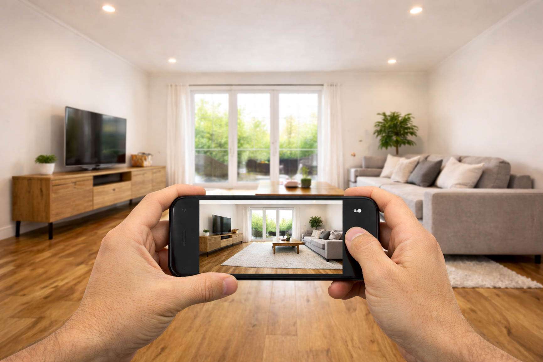 Immobilienfotos Handy, Richtige Höhe Handy Bilder von Immobilien auf der richtigen Höhe fotografieren, ca 1,2m - 1m vom Boden